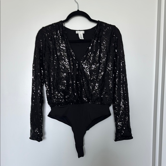 H&M Tops - H&M black sequin bodysuit
